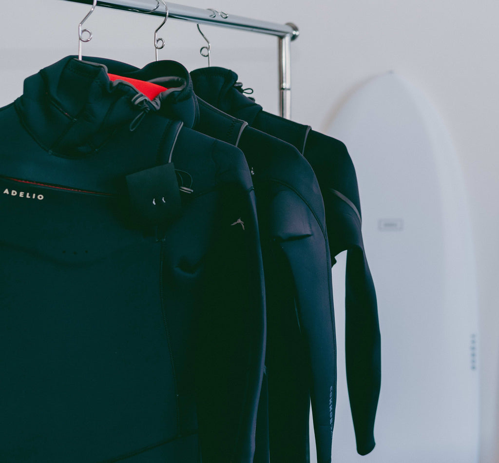 Wetsuits available for purchase in Canada.